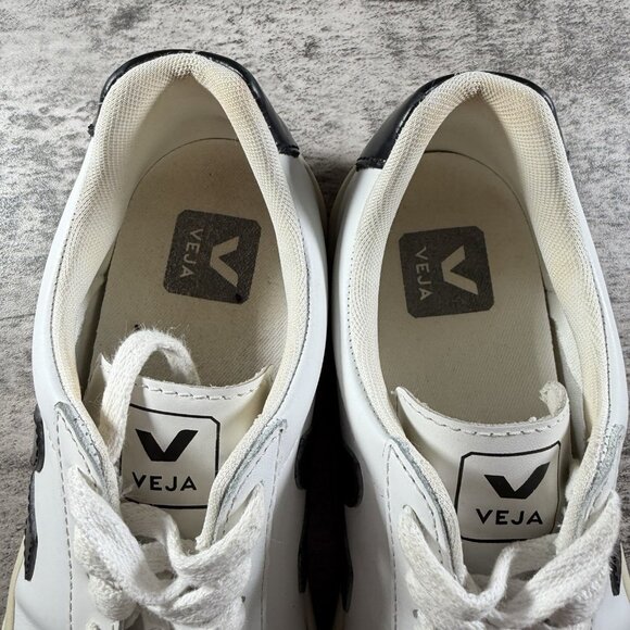 VEJA Esplar Leather Sneakers White Black Low Top Lace Up Women's 36/US 5 - Picture 9 of 10